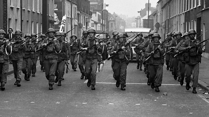Operation Banner British troops arriving in the North of Ireland