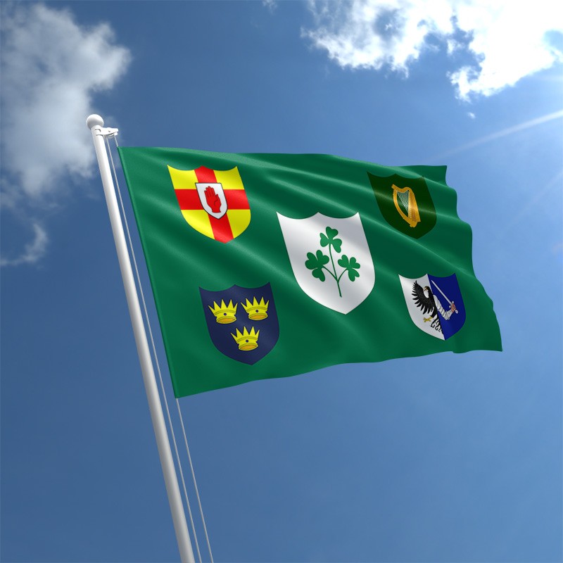 Figure 3: An bratach rugbaí - a flag to represent four proud provinces and three distinct Irish  experiences (Source: The Flag Shop)